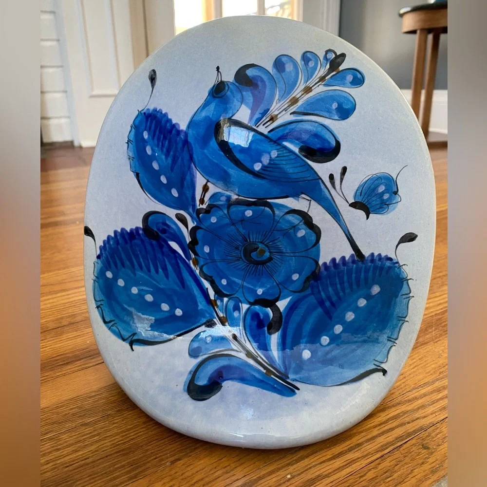 Vintage Tonala Mexican Pottery Owl